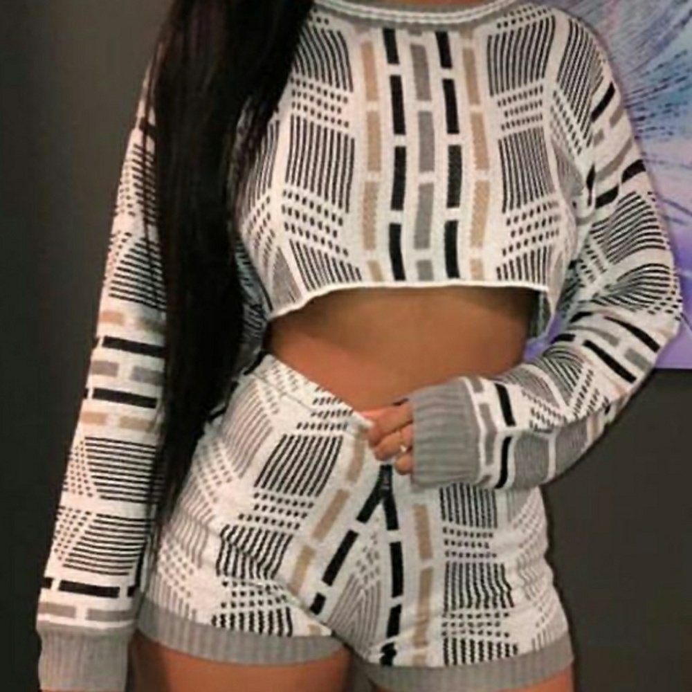 Lovely Casual Printed Multicolor Two-piece Short